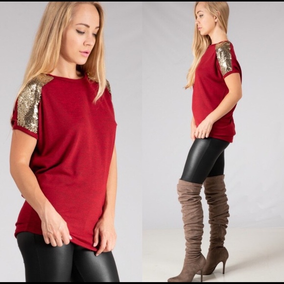 3 Pack (one size) Reseller Bundle Sequin Shoulder Knit Top - Picture 2 of 2